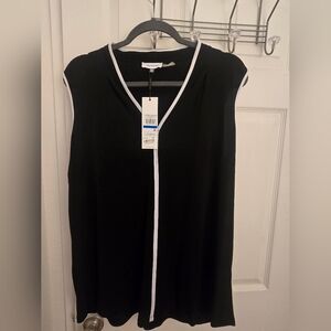 Calvin Klein Black Top with White Accents